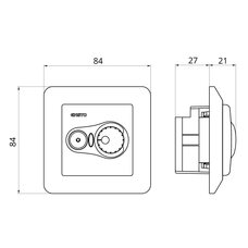 BASIC55 ECO 3600W IP30 BLUETOOTH COMBINATION THERMOSTAT