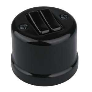FND SUPERFICIE DOBLE CONMUTADOR PORCELANA NEGRA