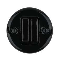 FND SUPERFICIE DOBLE CONMUTADOR PORCELANA NEGRA