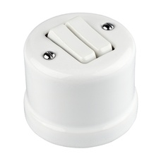 FND SUPERFICIE DOBLE CONMUTADOR PORCELANA BLANCA