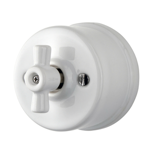 FND SUPERFICIE CONMUTADOR GIRATORIO PORCELANA BLANCA