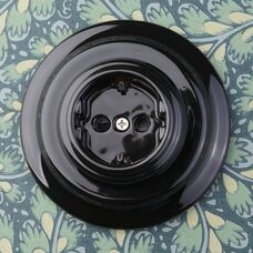 FND ENCHUFE CON PROTECCIÓN INFANTIL PORCELANA NEGRA