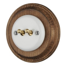 FND DOBLE CONMUTADOR PORCELANA BLANCA TIPO 2