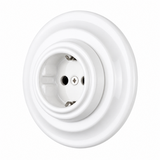 FND ENCHUFE CON PROTECCIÓN INFANTIL PORCELANA BLANCA