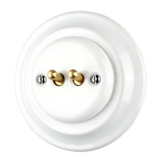 FND PULSADOR DOBLE PORCELANA BLANCA TIPO 2