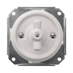 FND DOBLE INTERRUPTOR GIRATORIO PORCELANA BLANCA